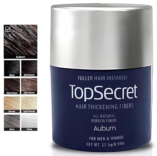 Top Secret Recambios de fibras de construcción para engrosar el cabello, relleno de cabello natural e indetectable, para hombres y mujeres, rellena