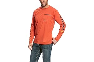 Ariat Men's Big and Tall Rebar Workman Logo Long Sleeve Crew