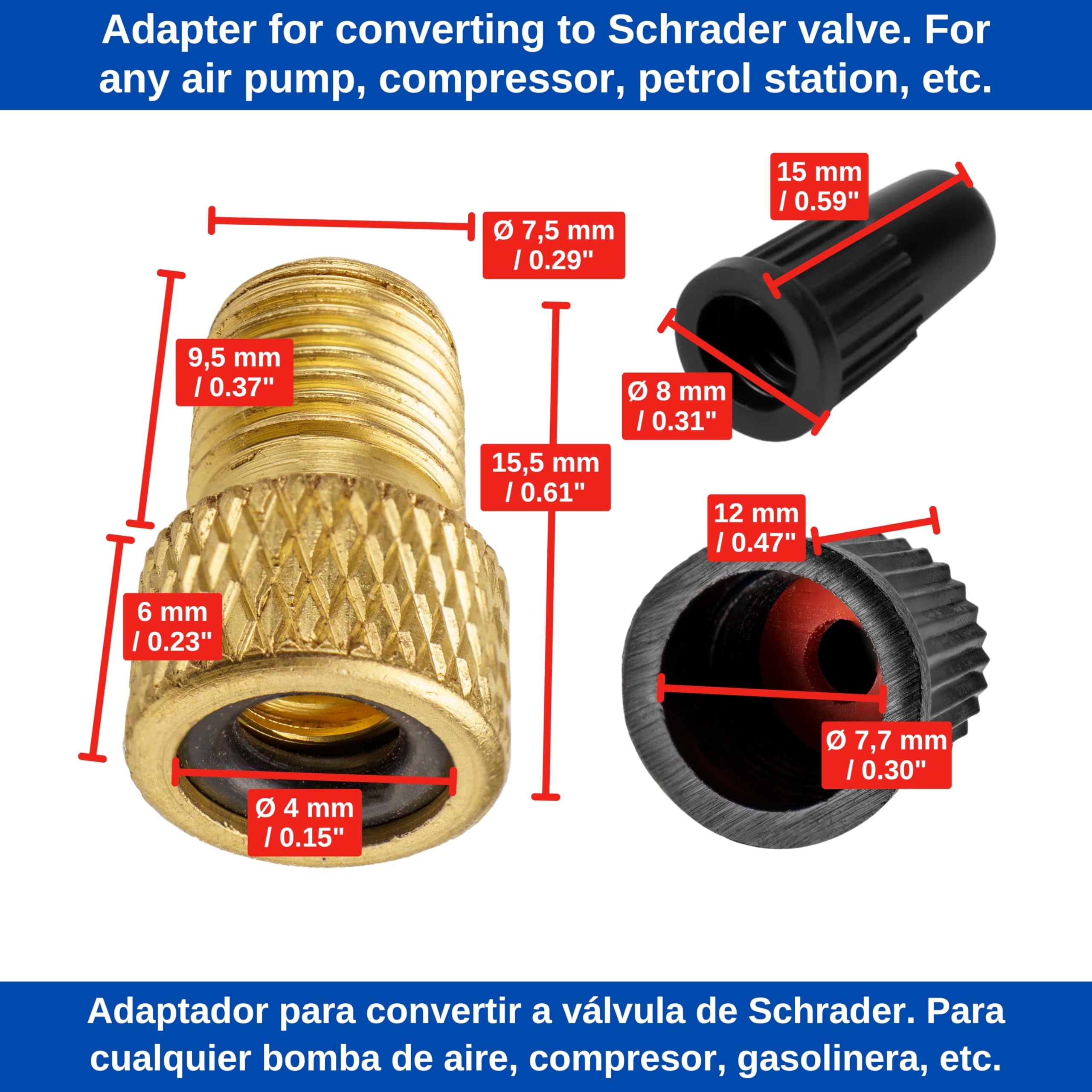 Adattatore Valvola Bicicletta 21/16/9 Pezzi Set Gruppo - Foto 5