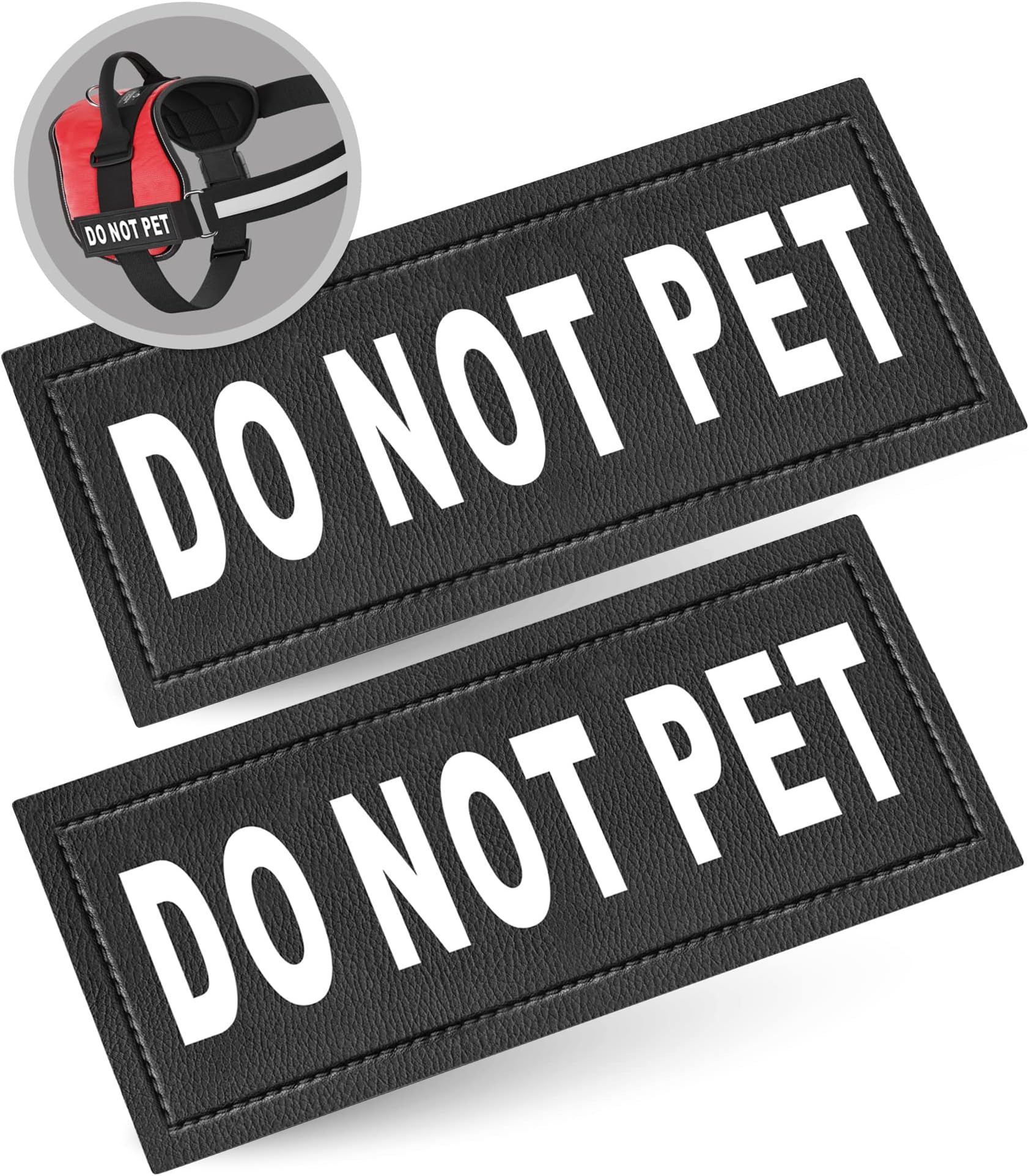 Industrial Puppy Do Not Pet Patch - Attachable Patches with Hook Backing for Do Not Pet Dog Vest Harness or Collar - Service Dog, Emotional Support, Service Dog in Training, and Therapy Patches