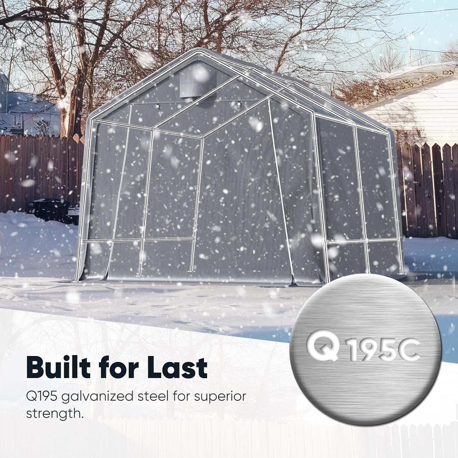 Product dimensions of the Quictent 10x12FT shed