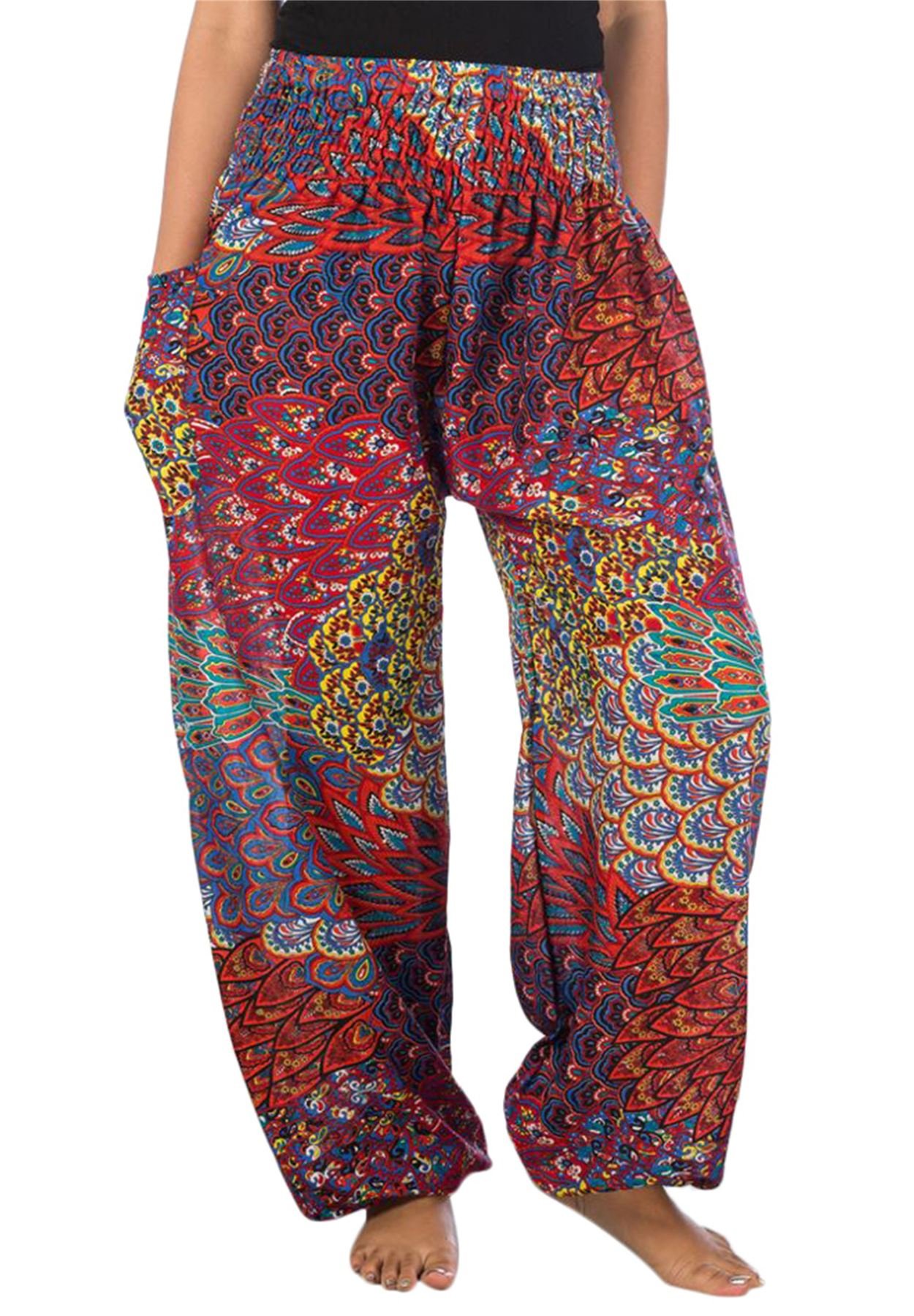 Lofbaz Harem Pants for Women Yoga Boho Hippie Clothing Womens Palazzo Bohemian Pajama Trousers Beach Indian Gypsy Genie Clothes — view 23