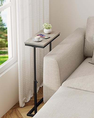 Miniatura 5 de TUTOTAK Mesa auxiliar, mesa auxiliar, mesa de sofá alta, mesa de sofá, sala de estar, dormitorio, gris TB01BG083