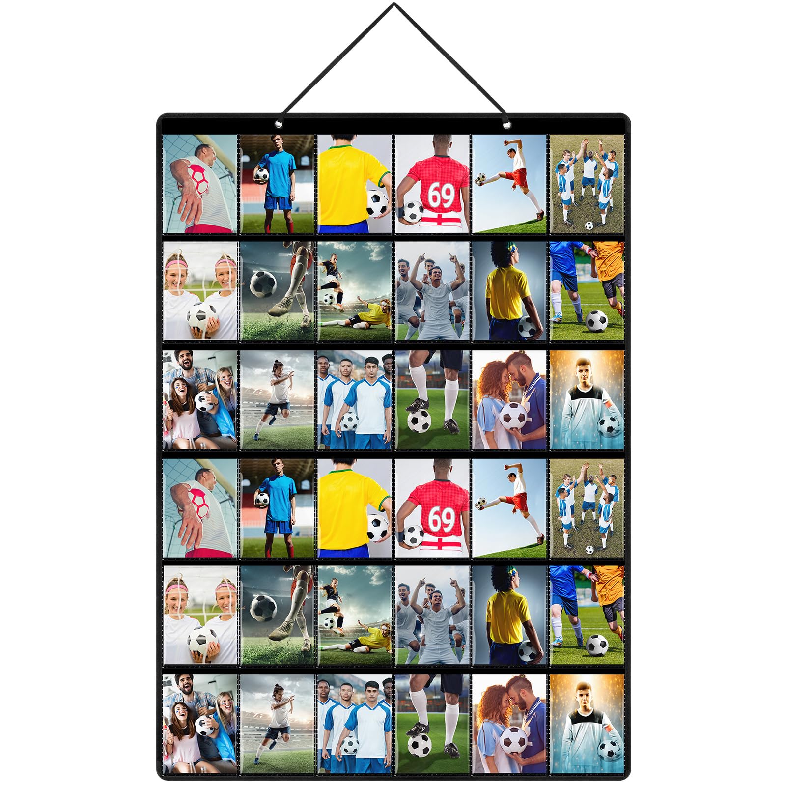 Cards Display Case Compatible with Multiple Sizes Graded Sports Card Frame with Clear PVC Protection for Baseball Football Basketball Trading Card Wall Display(57.5 x 33.5 Inch)