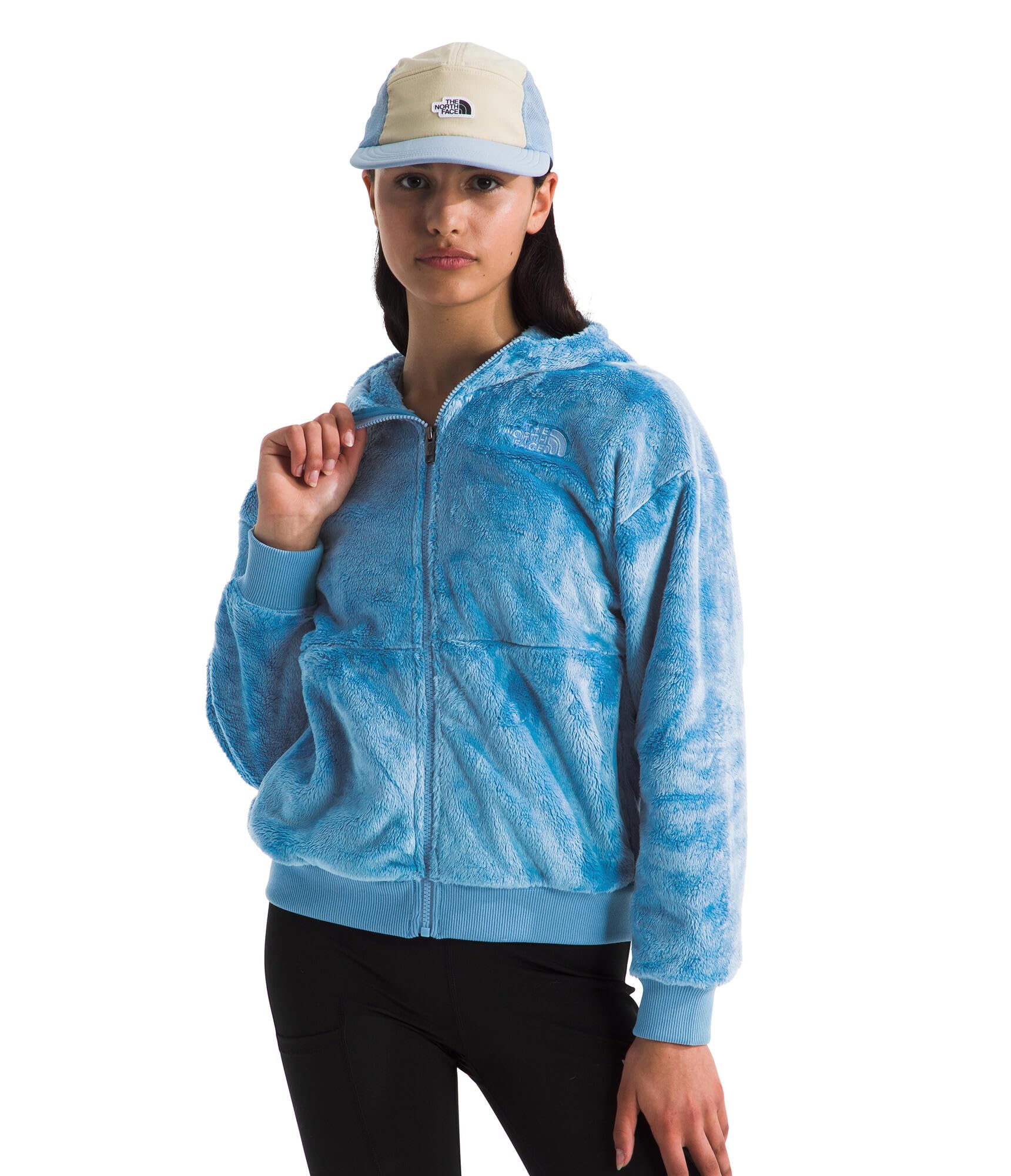 THE NORTH FACE Girls' Osito Full Zip Hoodie | Fleece Hooded Jacket With Hand Pockets &amp; Durable Ribbed Collar