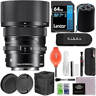 Sigma 50mm f/2 DG DN Contemporary Lens for Leica L Mount with Advanced Accessory & Travel Bundle | 314969 | Sigma 50mm Leica L Lens