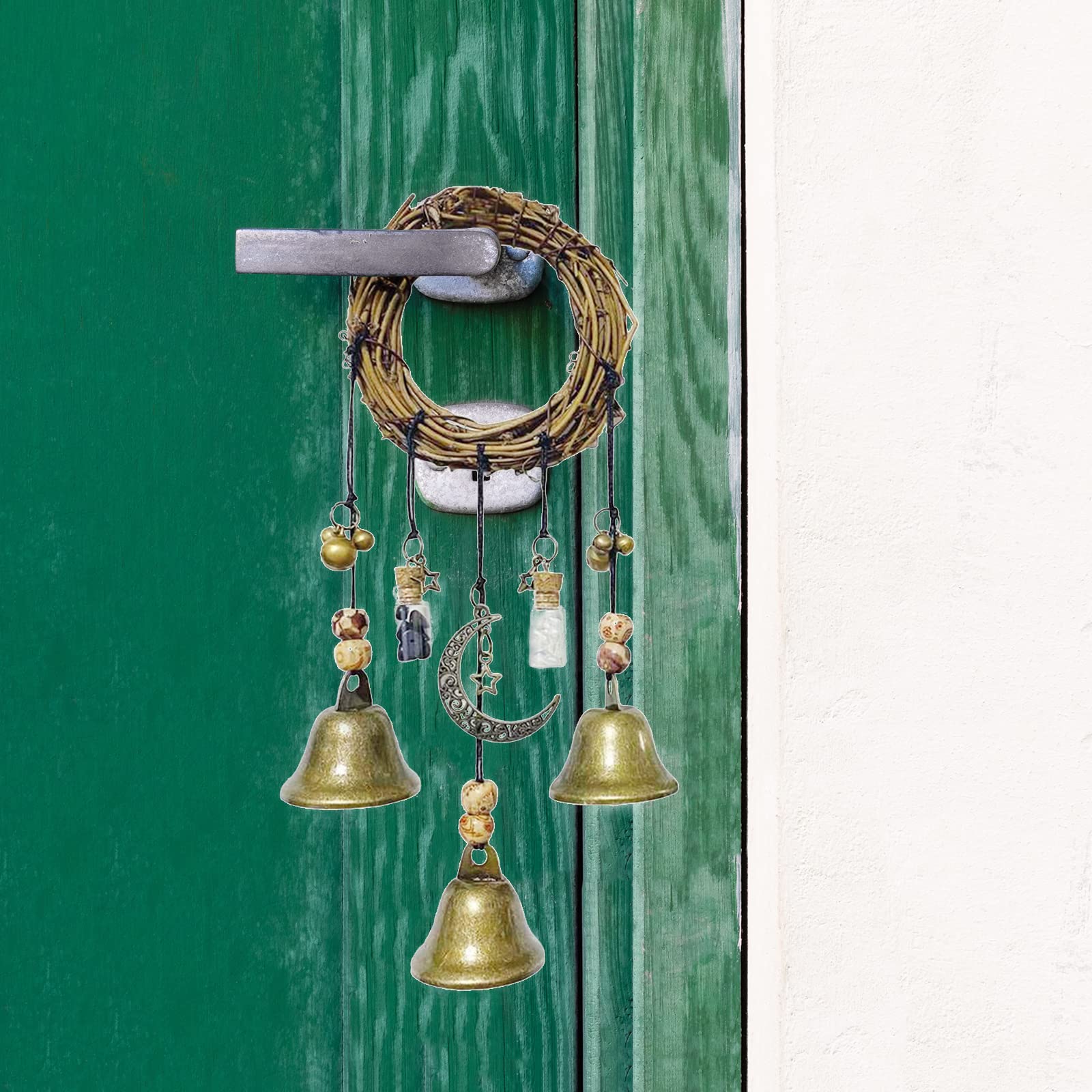 Witch Bells Magical Wind Chimes, Hanger Witchcraft Decor, Crystal Quartz Hanging Pendant Decor