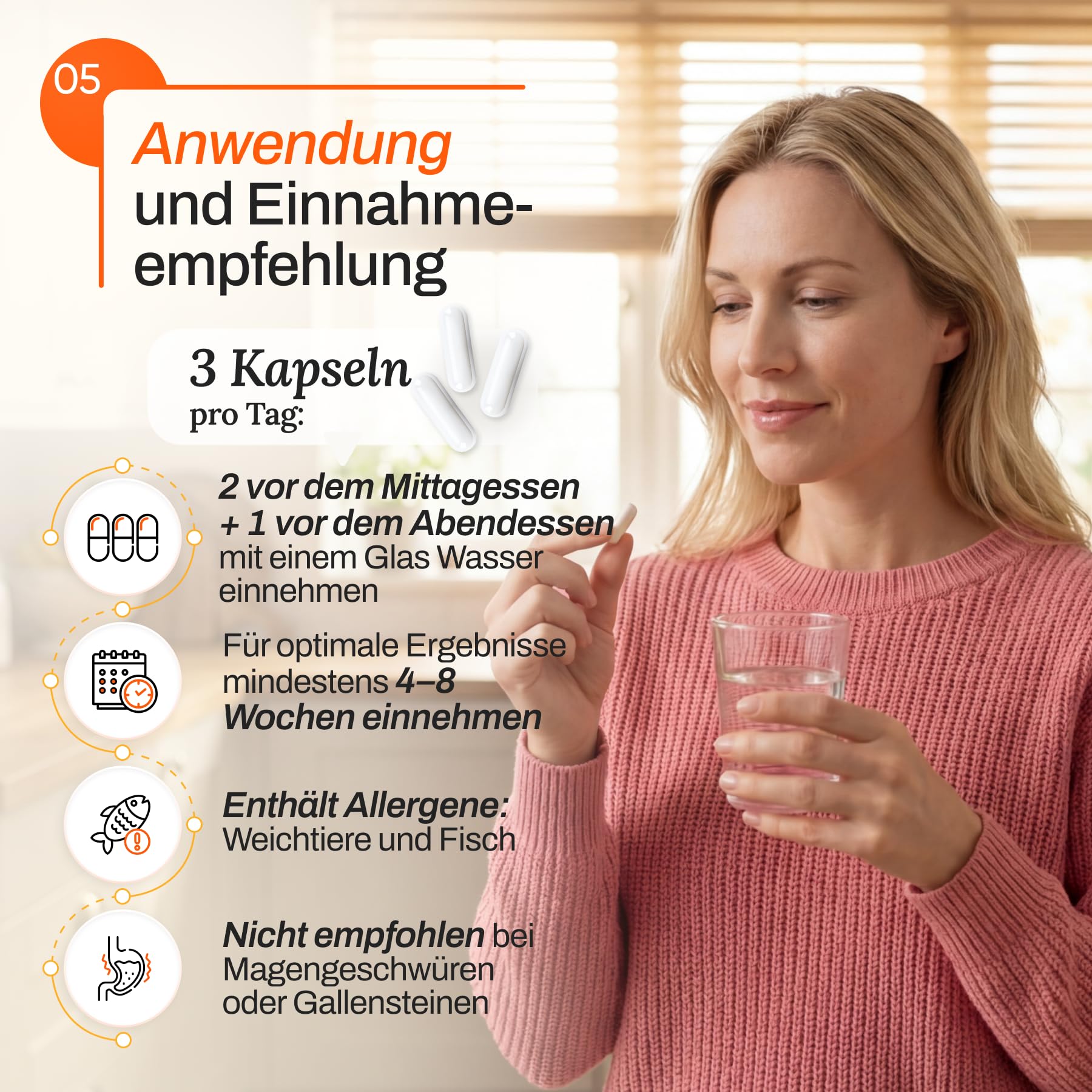 Kapseln OSTEONOVA | Nahrungsergänzung für Gelenke und Beweglichkeit | Mit Glucosamin, MSM, Chondroitin, Vitamin C, Ingwer, Boswellia, Kurkuma und Teufelskralle | 30 Kapseln
