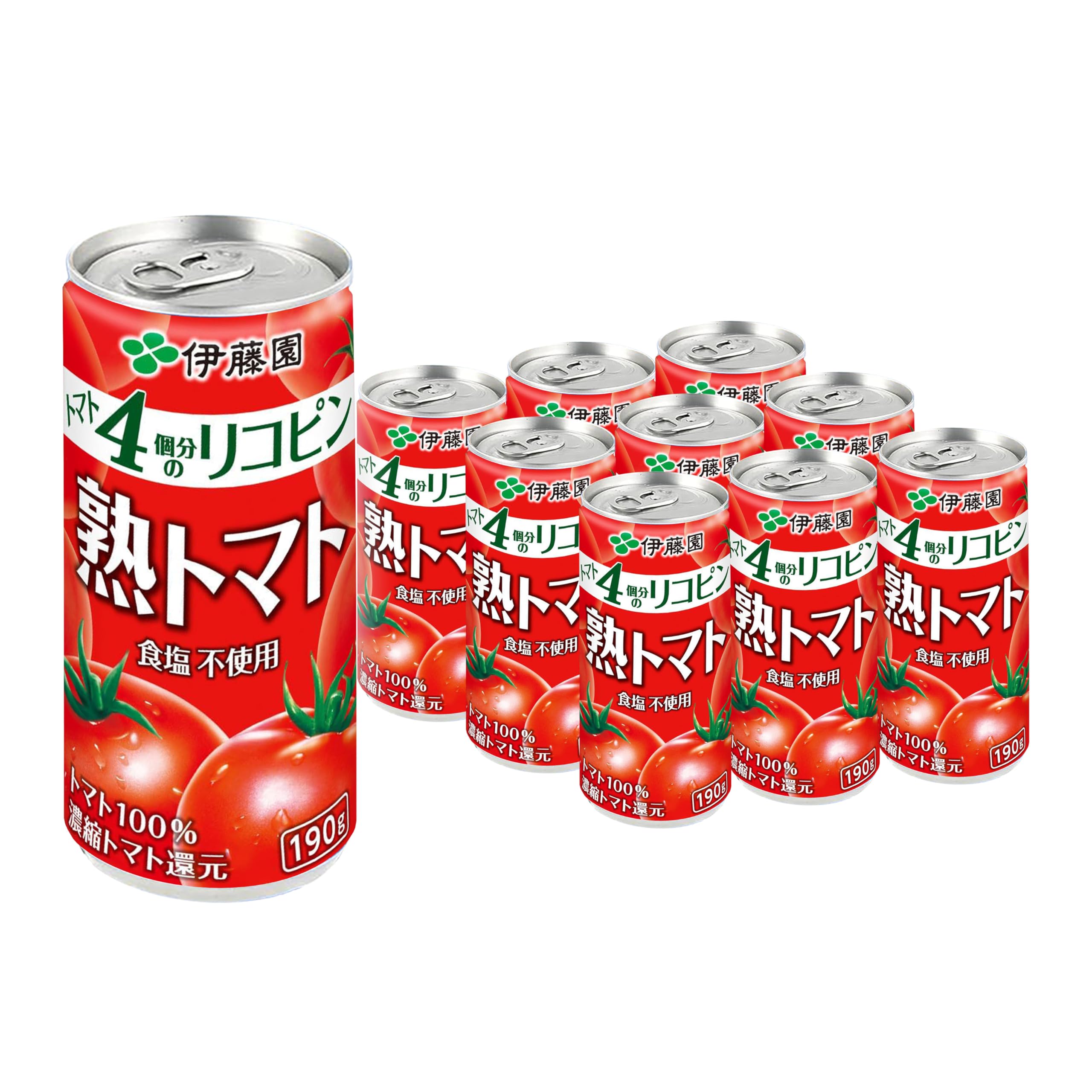 Amazon.co.jp: 【伊藤園】熟トマト(缶) 190g、10本 【みのる商事発送