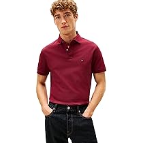 Tommy Hilfiger Polo Uomo 1985 Regular MW0MW17770 S, S Polo, Viola, XS, Viola (Deep Rouge), XS