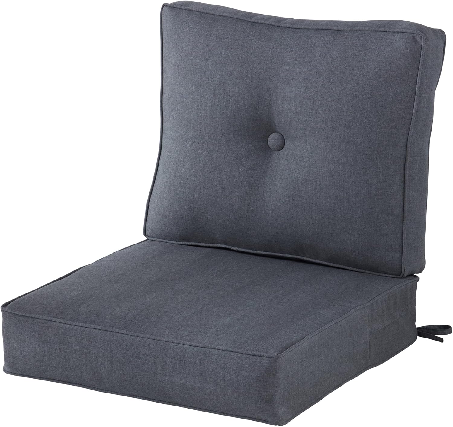 Greendale Home Fashions Outdoor 2-Piece Sunbrella Premium Deep Seat Cushion Set, Cast Slate