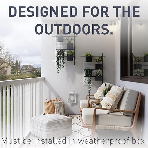 Miniatura 4 de Legrand - Tomacorrientes radiantes de autoprueba GFCI resistentes a la intemperie, 15 amperios, resistentes a manipulaciones, salidas al aire libre,