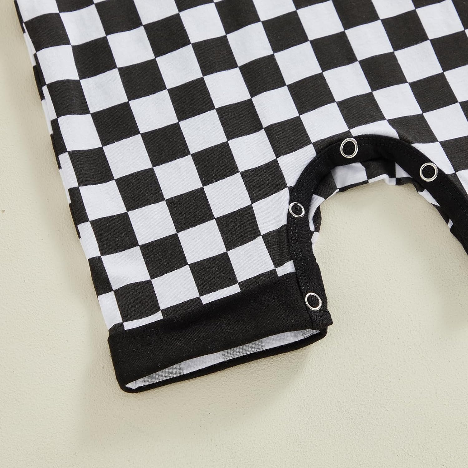 Newborn Boy Checkered Outfit Baby Sleeveless Hooded Romper Jumpsuit Cute Summer Clothes - Image 5