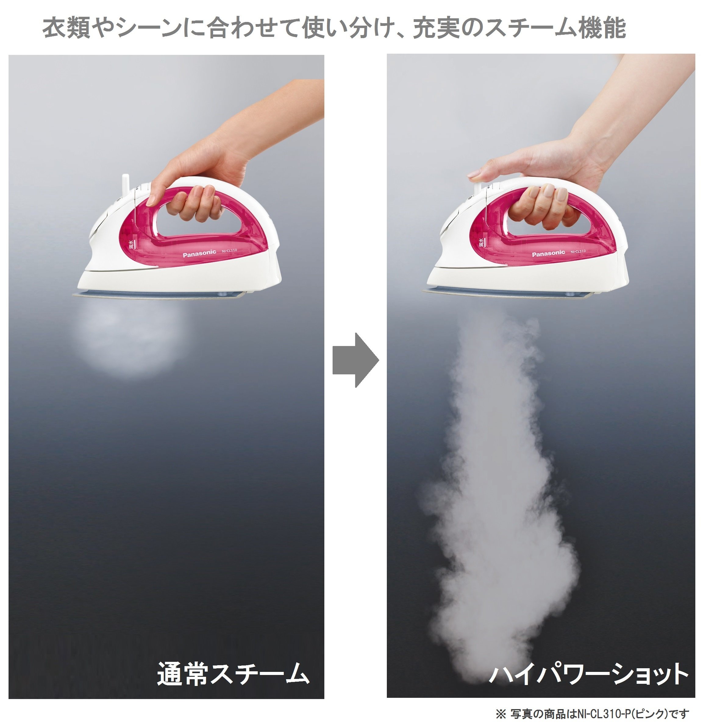 Amazon | パナソニック コードレススチームアイロン ブルー NI-CL310-A  