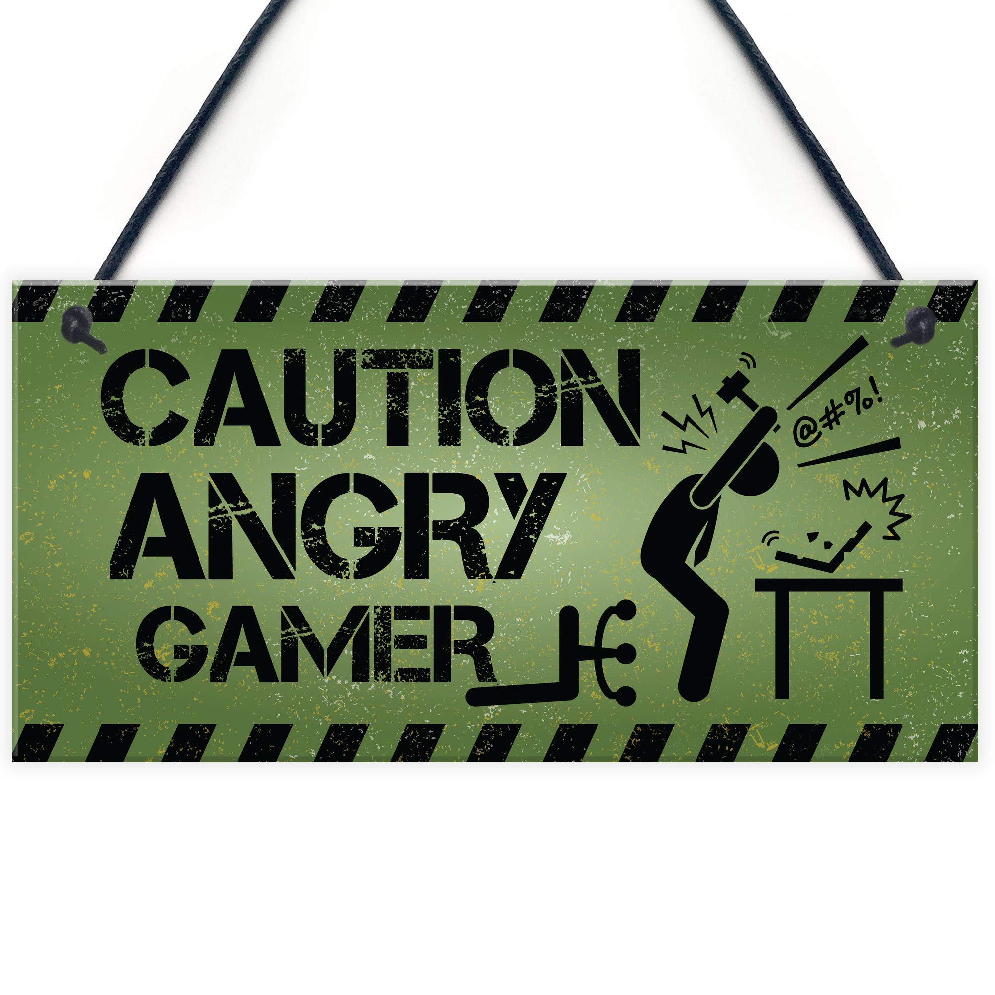 Red Ocean Funny Gamer Gift Gaming Sign Man Cave Sign Boys Bedroom Decor Son Dad Gift