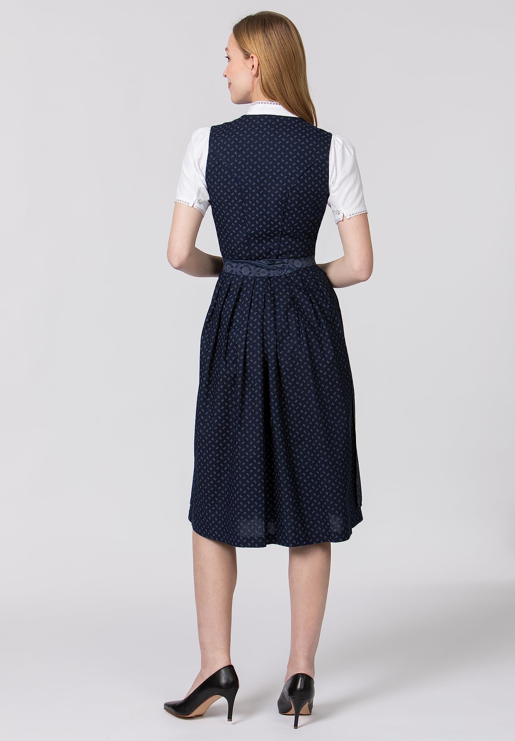 Stockerpoint Damen Dirndl Ellie I Größe 32-48 I Trachtenkleid mit Schürze & liebevollen Details I 100% Baumwolle I Atmungsaktiv & pflegeleicht I Perfekt für Trachten & Festlichkeiten