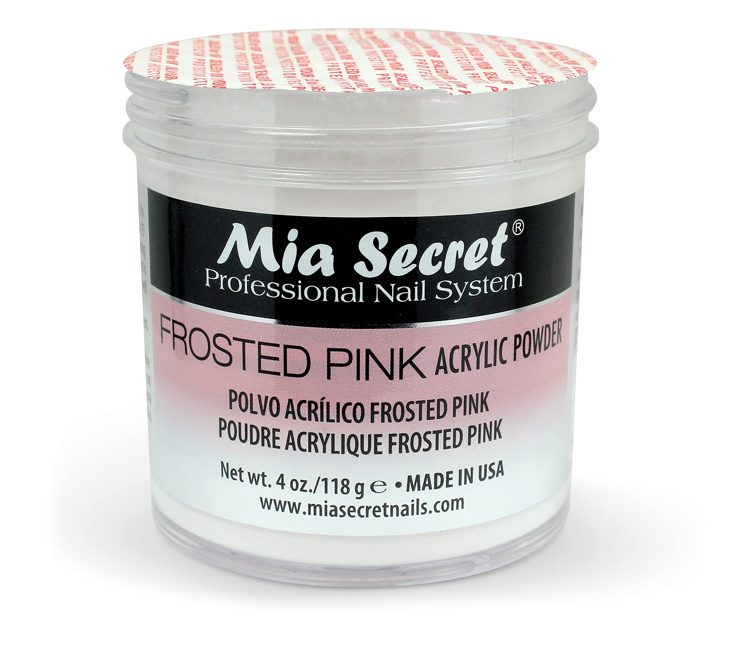 Mia Secret Frosted Pink Acrylic Powder PL0-FP, 4 Ounce