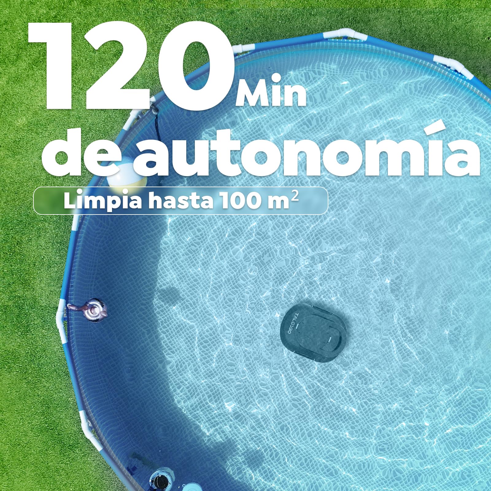 (2026 Upgrade) S1PRO Robot Piscina, Doble Motor Robot Limpiafondos Piscina Sin Cable, 120 Min de Limpieza, Carga en 2.5h, Autoaparcable, para Piscinas de Fondo Plano 100 m²