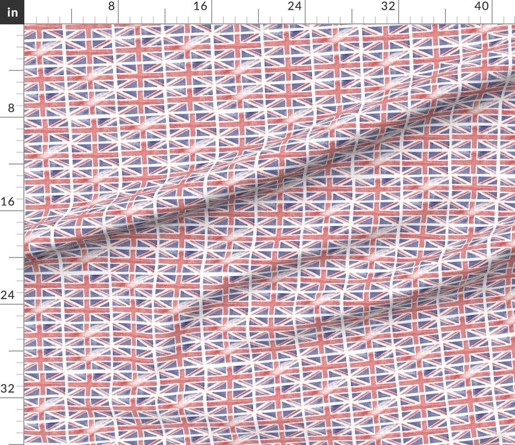 Spoonflower Fabric - United Flag England London Royalty British Patriotic Royal English Printed on Petal Signature Cotton Fabric by The Yard - Sewing Quilting Apparel Crafts Decor