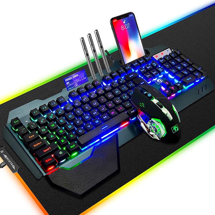 Buy FELiCON Wired Game Keyboard and Mouse Combo, RGB LED Backlit