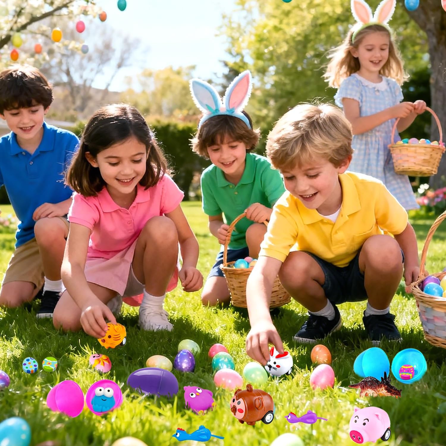 318 Pcs Easter Egg Fillers for Kids Egg Stuffers Small Toy for Girls Boys Kids Easter Party Favors Easter Basket Stuffers Basket Goodie Bag Stuffers - Image 4