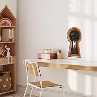 Vista 4 de 16" Bronze Keyhole 3D Wall Decal White Rabbit Running Late Wonderland Decor Removable Vinyl Wall Sticker