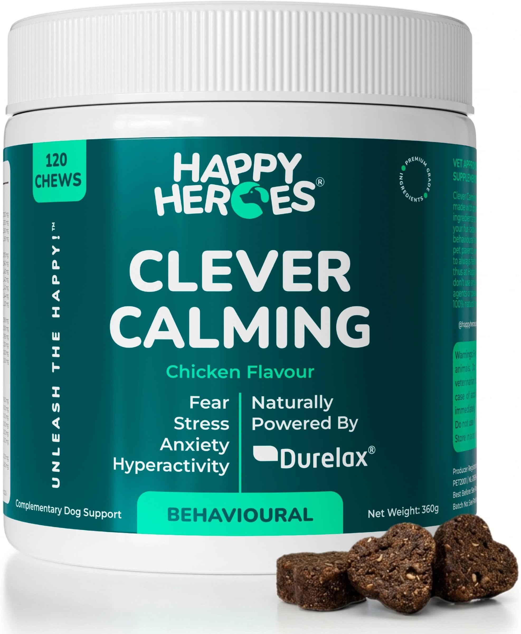 Clever Calming Dog Treats, Support For Stress & Anxiety