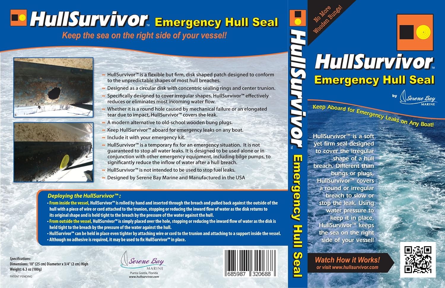 HullSurvivor Emergency Hull Seal - 10 Inch Diameter