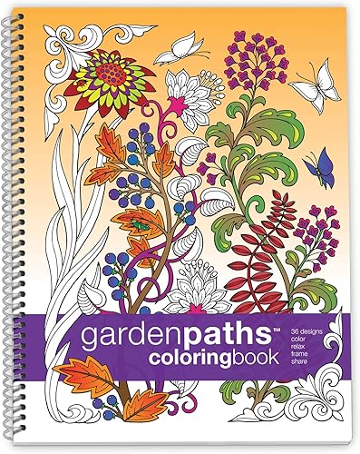 Miniatura 9 de Libro para colorear senderos de jardín  Escenas de jardín y diseños de animales intrincados para aliviar el estrés, la relajación y la creatividad