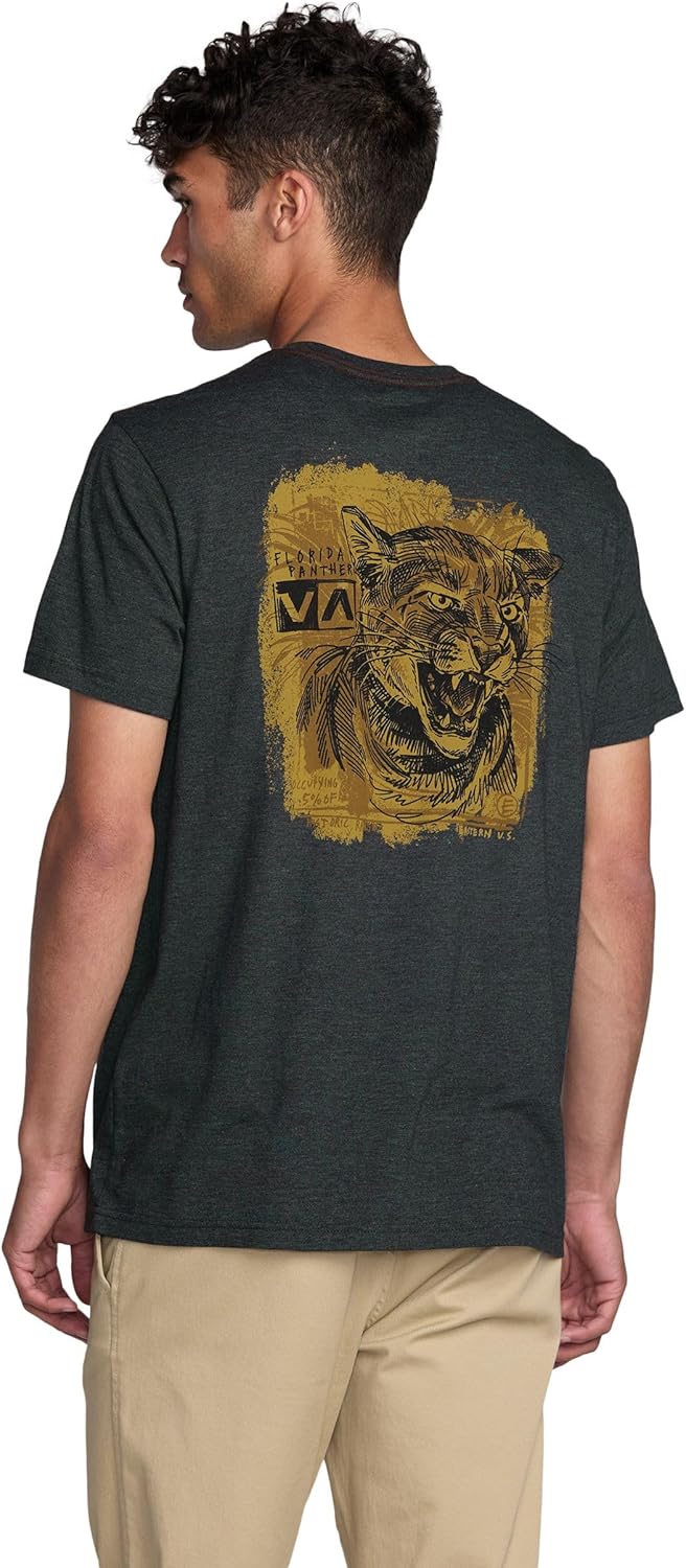 RVCA Mens Men's Horton Panther Ss Short Sleeve Tee - Image 4