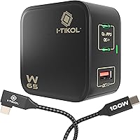 Vista 9 de Cargador USB C de 245 W A2215 - Bloque de cargador USB C - Cargador GaN de 5 puertos de escritorio 3 USB-C 2 USB-A - Hub USB alimentado - Múltiples