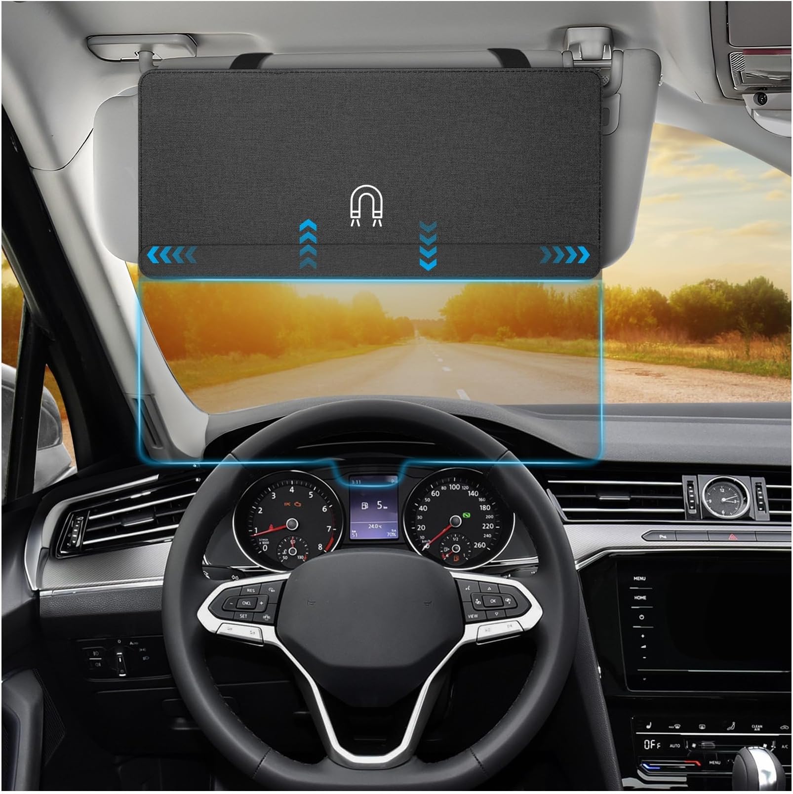 ZDDGNN Polarized Car Sun Visor Extender, Upgraded Polarized Car Visor Extender Sun Blocker UV400, Universal Visor Extension for Sun Blocker, Adjustable Sun Visor, Glare, UV Protector