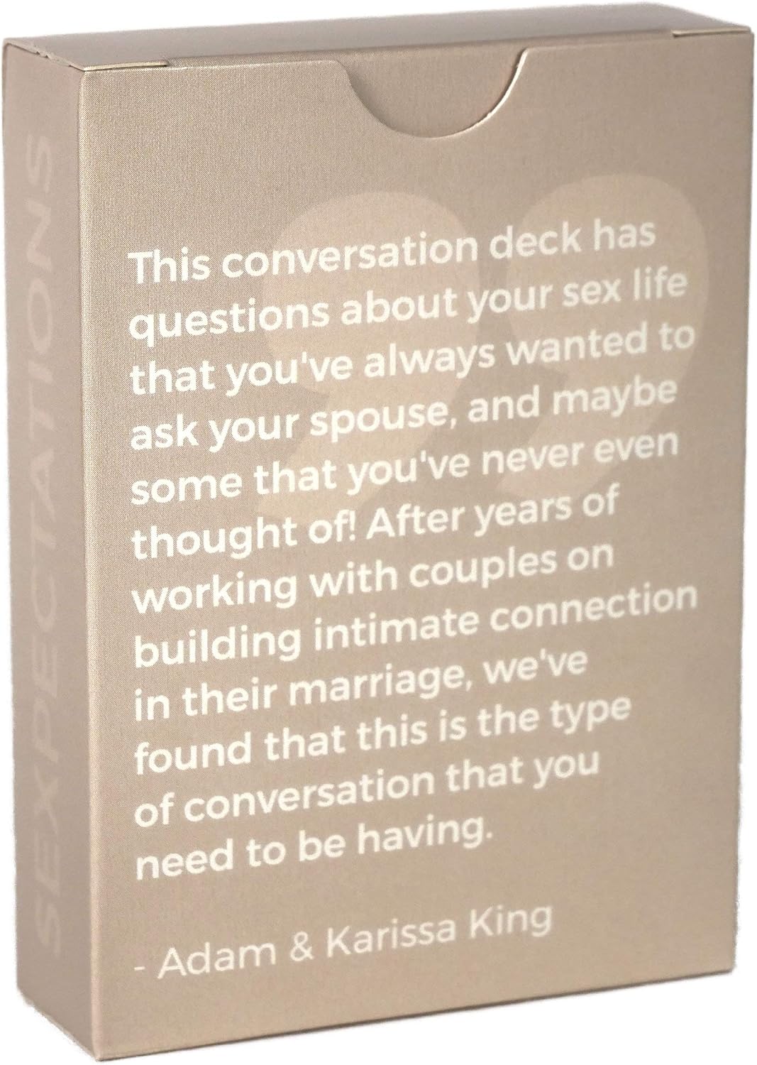 SEXPECTATIONS Card Deck - Conversation Starters for Couples - 52 Questions on Intimacy - Fun Marriage Road Trip Cards Game - Communication in Relationships - Honeymoon - Wedding Gift