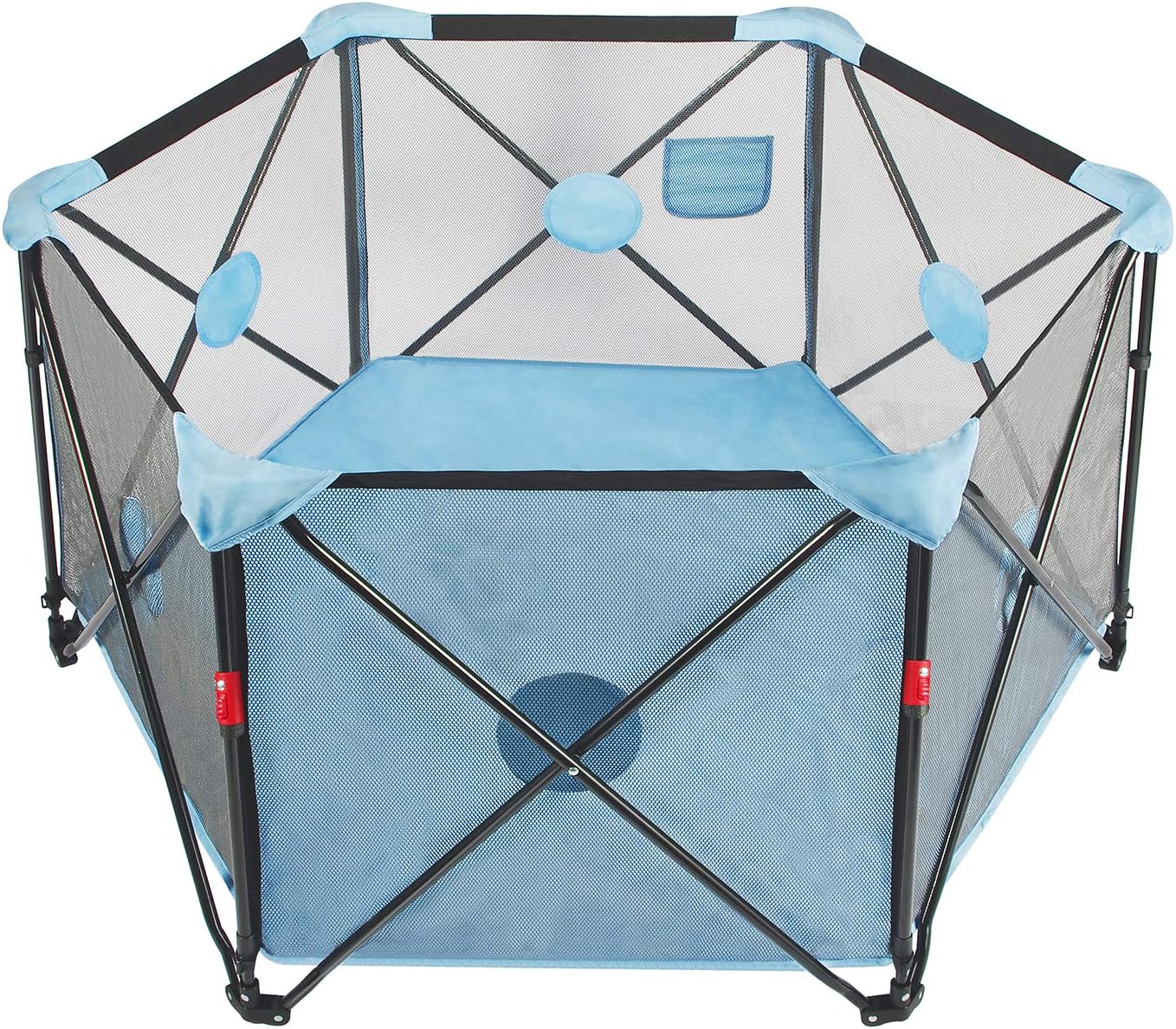 StaySmart Easy Fold Playpen for Babies/Toddler/Newborn/Infant/Pets, Portable for Indoors and Outdoors, Come with Fitted Floor Mat & Hand Carried Travel Bag