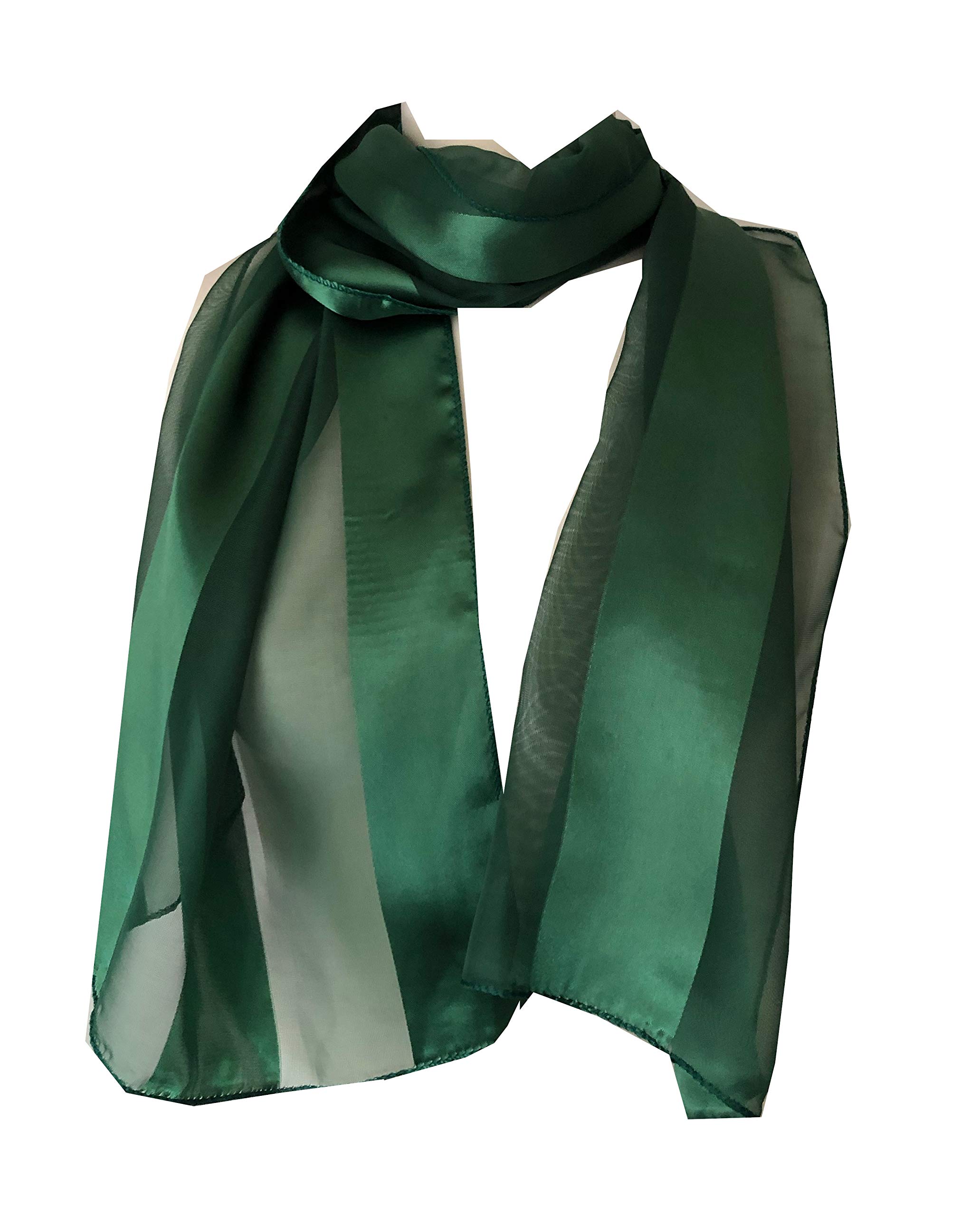 Pamper Yourself NowPlain coloured Chiffon and Satin Striped Scarf Thin Pretty Scarf, 150 cm x30cm lovely Gift/present.