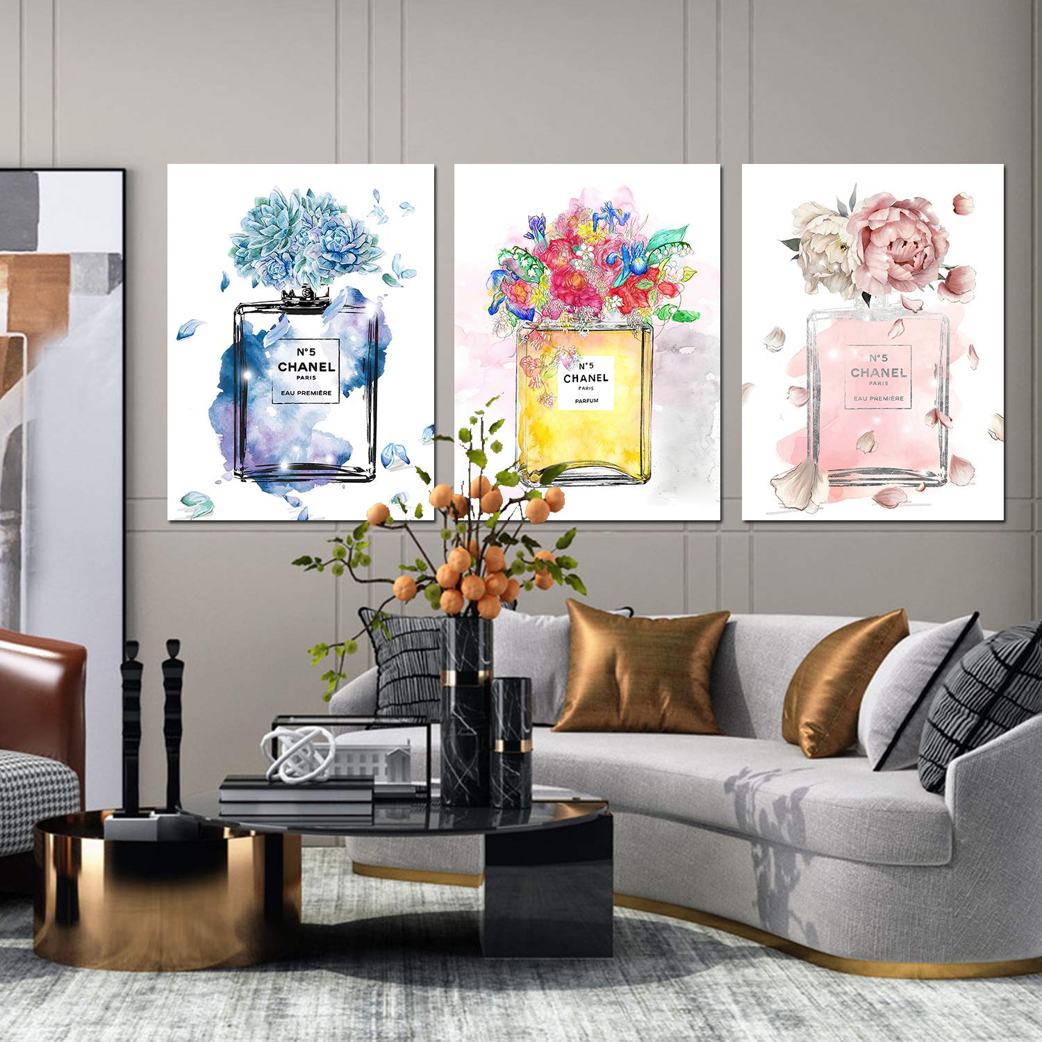Amazon.co.jp: アートパネル シャネル 香水 ポスター ピンク 花 アート