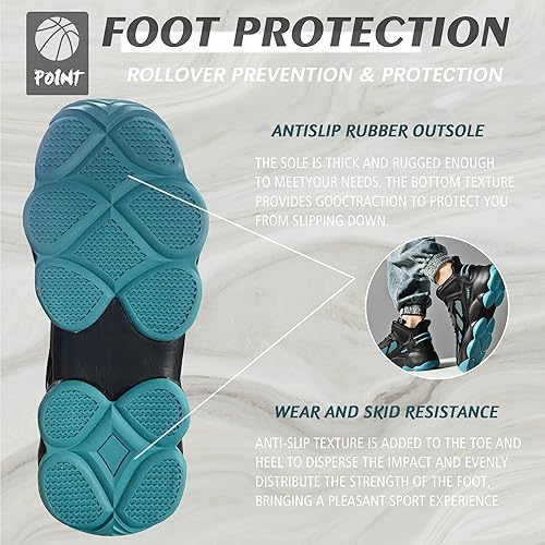 Miniatura 4 de CJSPORX Zapatos de baloncesto para hombre, transpirables, antideslizantes, zapatillas deportivas de moda