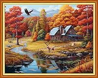 Vista 33 de Dimensean Kits de punto de cruz estampados, gama completa de patrones de bordado, kits de iniciación para principiantes y adultos, kits de punto