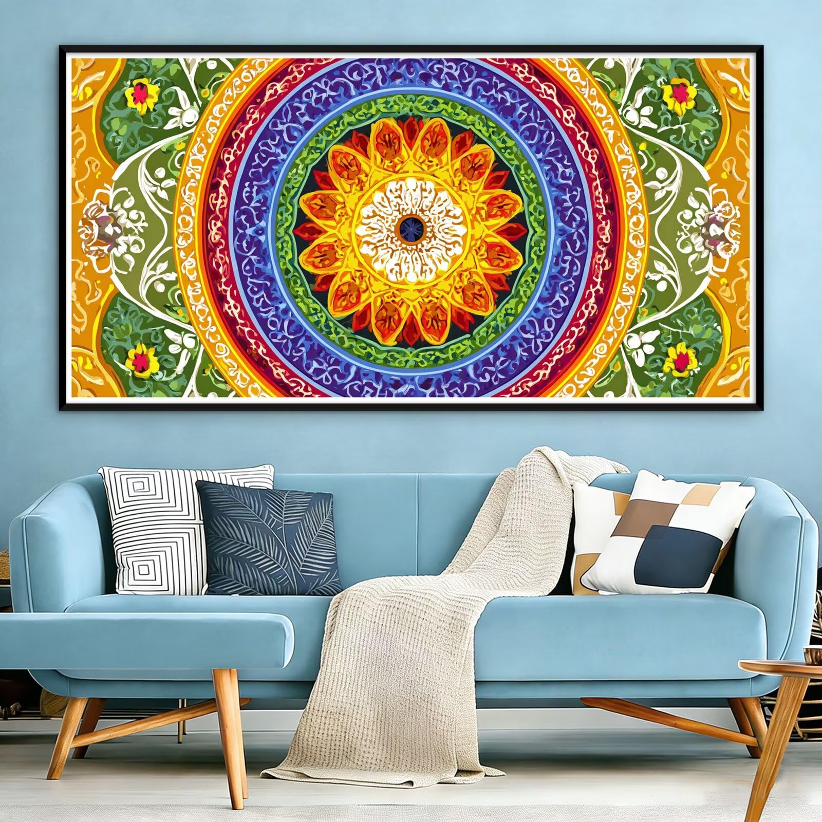 Malarstwo diamentowe, abstrakcyjny, dla dorosłych, mandala, "zrób to sam", zestaw dla początkujących, okrągłe pełne wiertło, malarstwo, haft krzyżykowy, nadaje się jako prezent, dekoracja ściany, 90 x