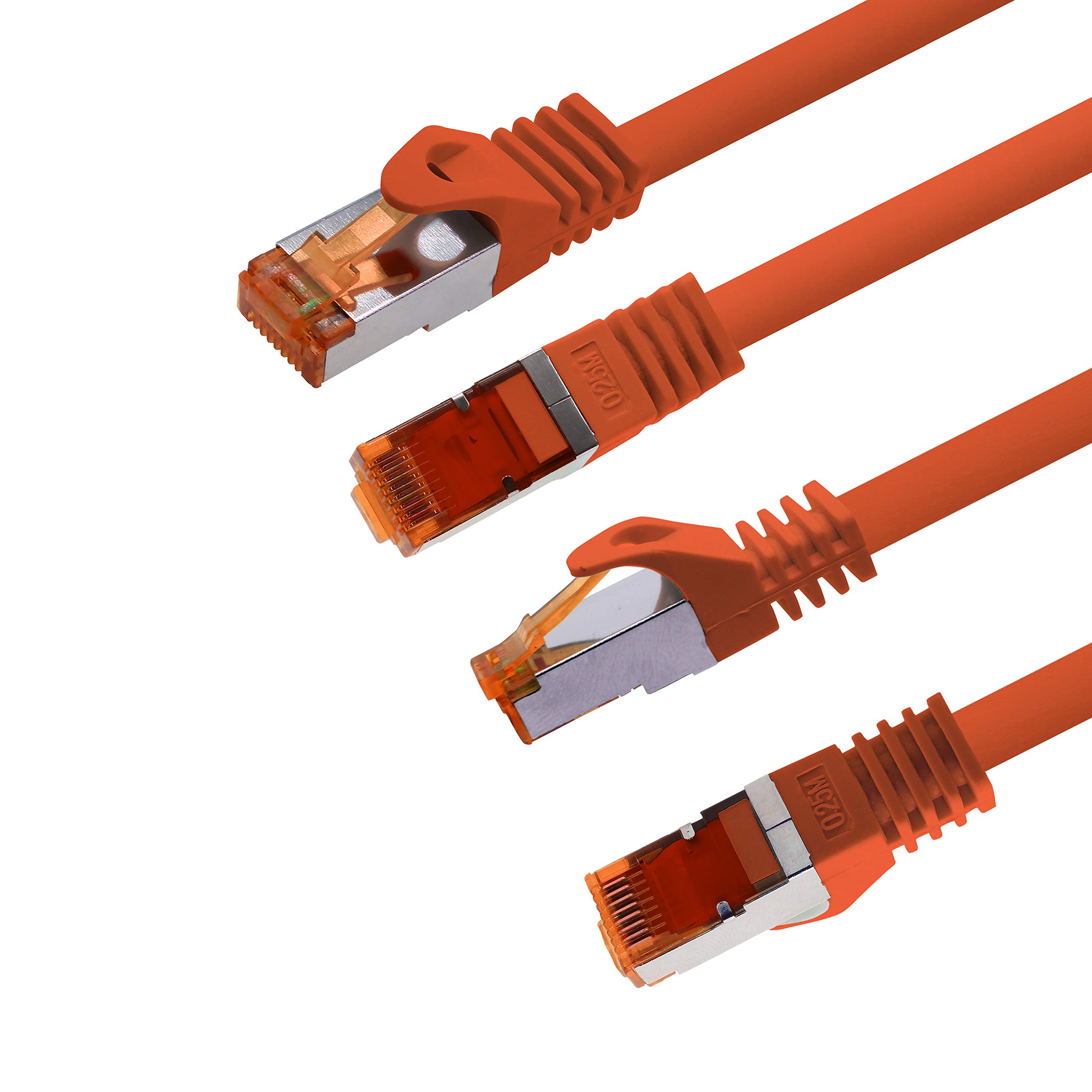 1aTTack.de 10 Gb/s LAN-Patch-Kabel 1x 3.0m RJ45 Netzwerkkabel CAT7 - orange – Bild 3