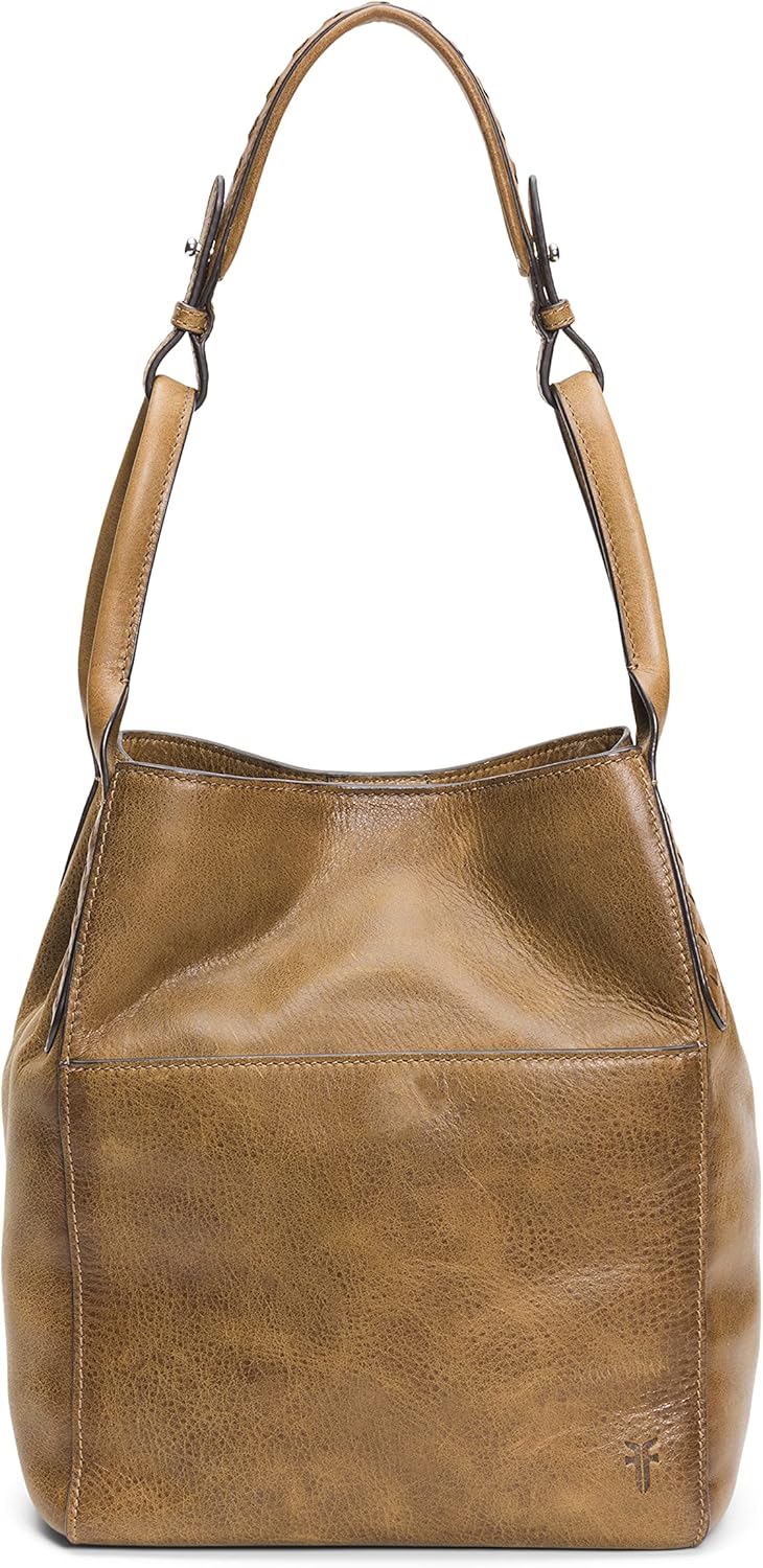 Frye Reed Zip Leather Hobo One Size Khaki