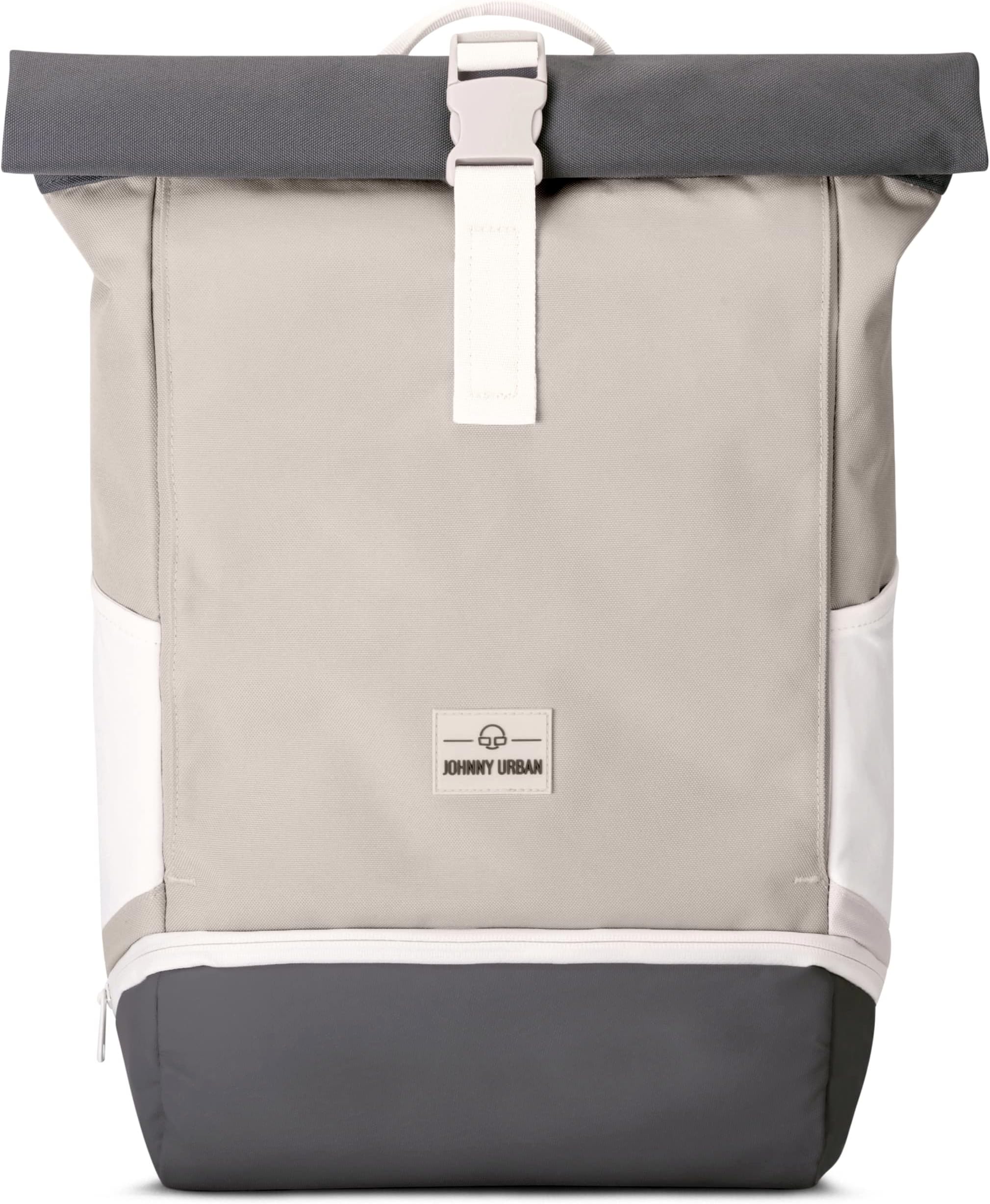 Rolltop Backpack Women & Men Large Beige - Allen Medium - Daypack with Laptop Compartment for University Work Travel - Laptop Backpack with Extra Shoe Compartment - Water-Repellent