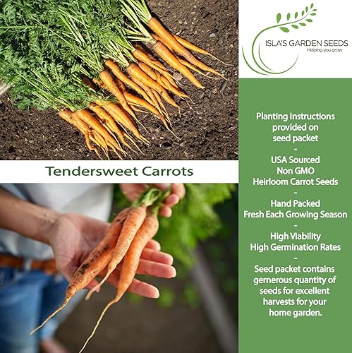Miniatura 2 de Semillas de zanahoria tiernas para plantar, más de 1200 semillas de reliquia por paquete, semillas de jardín de Isla (semillas de jardín de Isla),