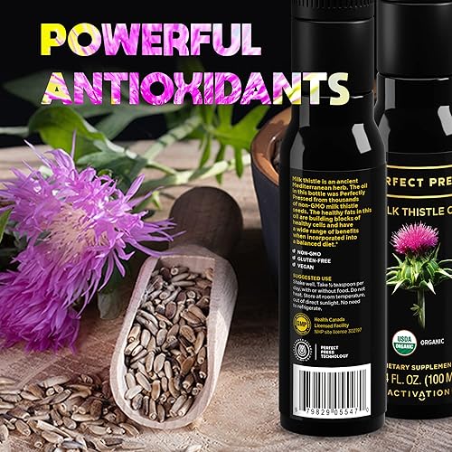 Miniatura 7 de ACTIVATION Productos - Perfect Press Aceite de cardo mariano, extracto de cardo mariano para desintoxicación natural y circulación sanguínea,