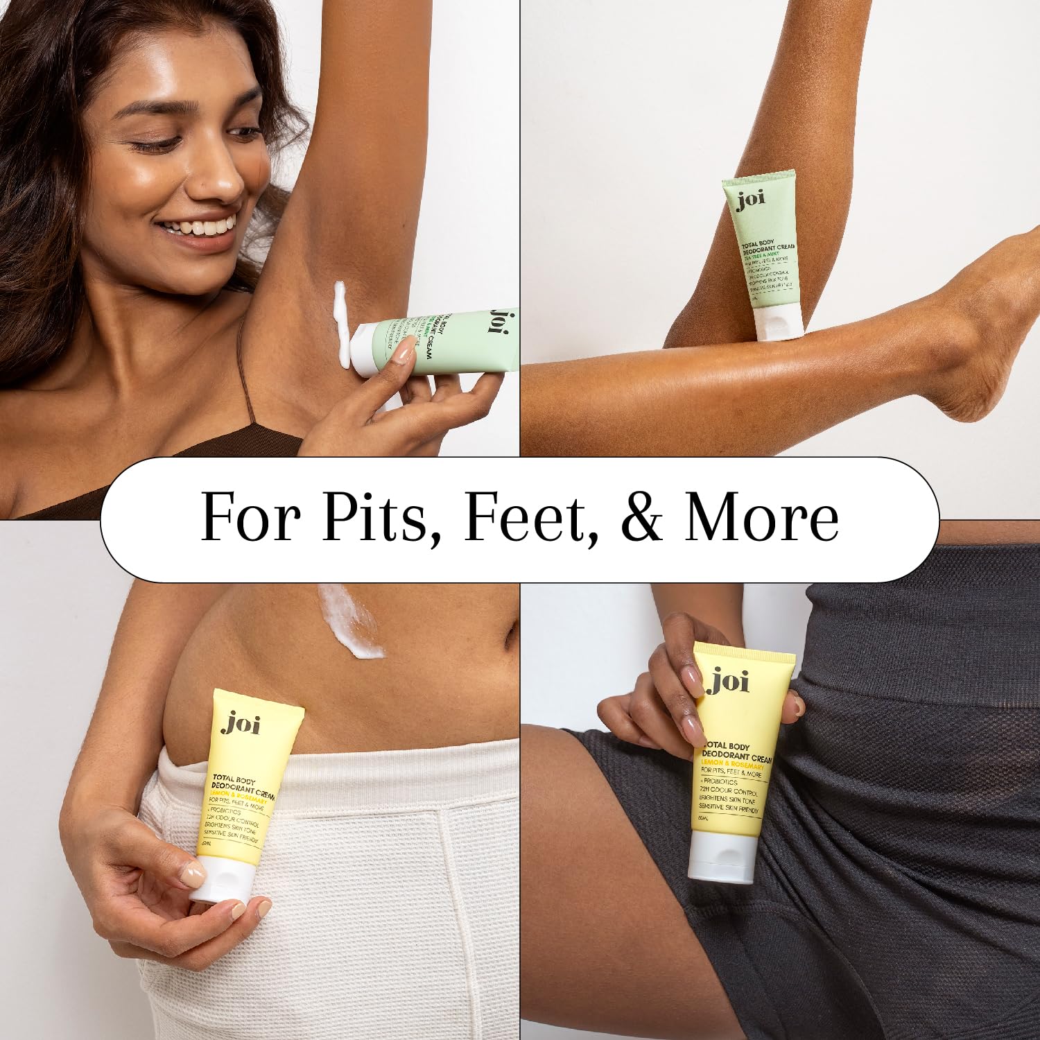 Joi Body Deodorant Cream with Essential OIls for Women & Men Aluminium & Paraben & Baking Soda Free, 72 Hours Lasting Freshness, Enhanced with Probiotics, 1.69 oz (Lemon & Rosemary) - Image 5