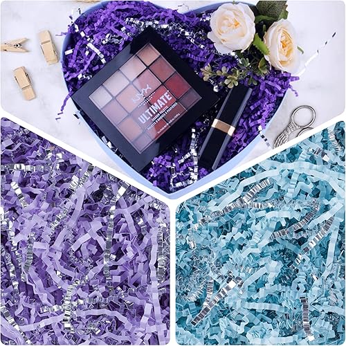 Miniatura 6 de Relleno de papel de corte arrugado de 8 onzas (12 libras), envoltura de regalo y relleno de cesta de regalo para Navidad, Halloween y decoraciones