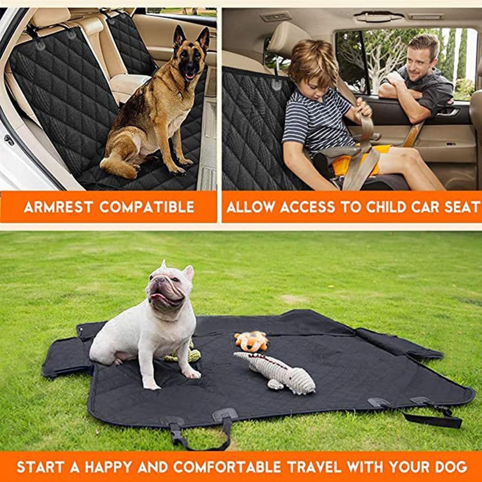Housse de Siège d'auto pour Chien Banquette Arrière, pour Renault Trafic 3 Phase 3 2021-2024 2025 Protection Voiture Chien Protege Banquette Arriere