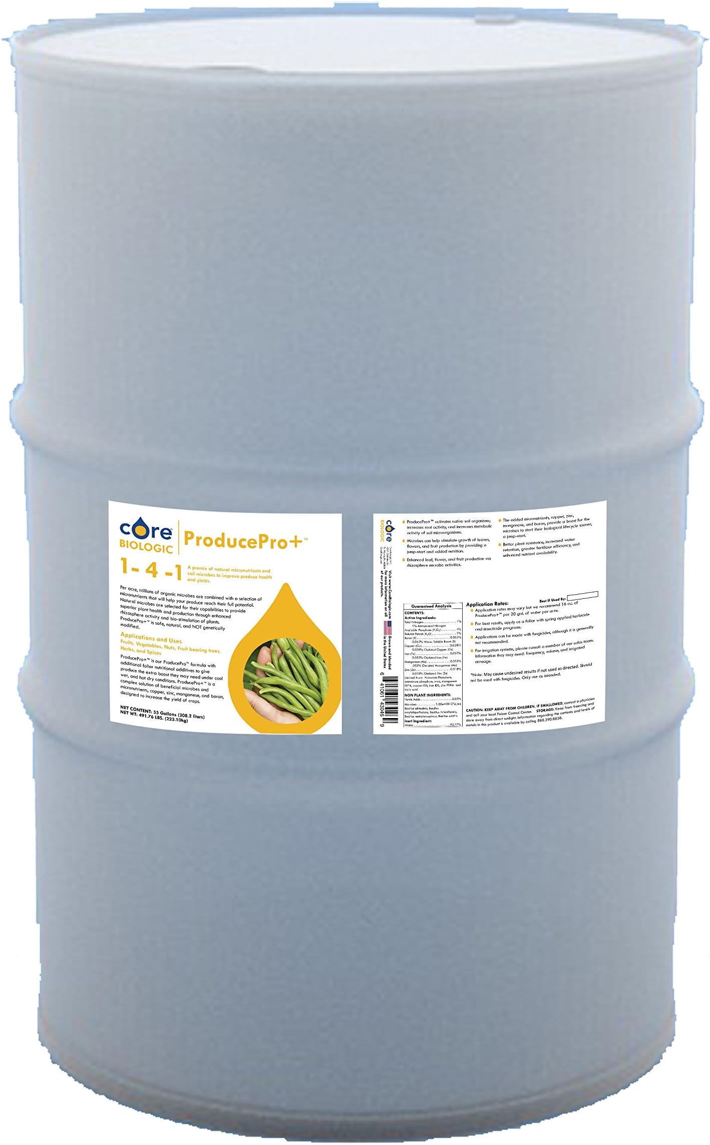 ProducePro+: Natural Micronutrients and Soil Microbes to Improve Produce Health and Yields, 55-Gallons