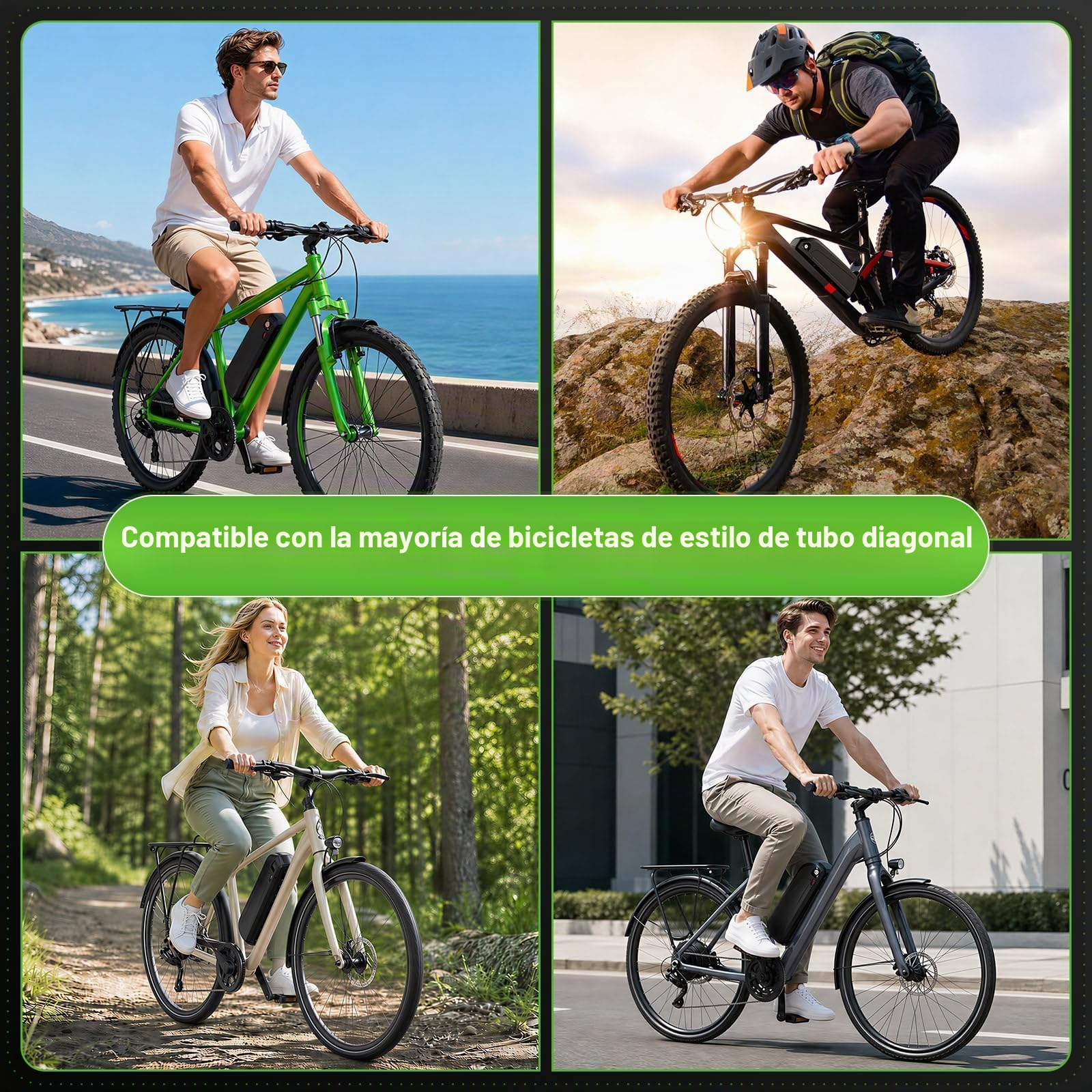 E-Bike Batería (Hailong-2)LG21700 Cells 48 V 19,2 AH con cargador, apto para motores de 250 W - 1500 W, para Mifa VAUN Prophete, puede corresponder a Tianneng, más adecuado para la modificación