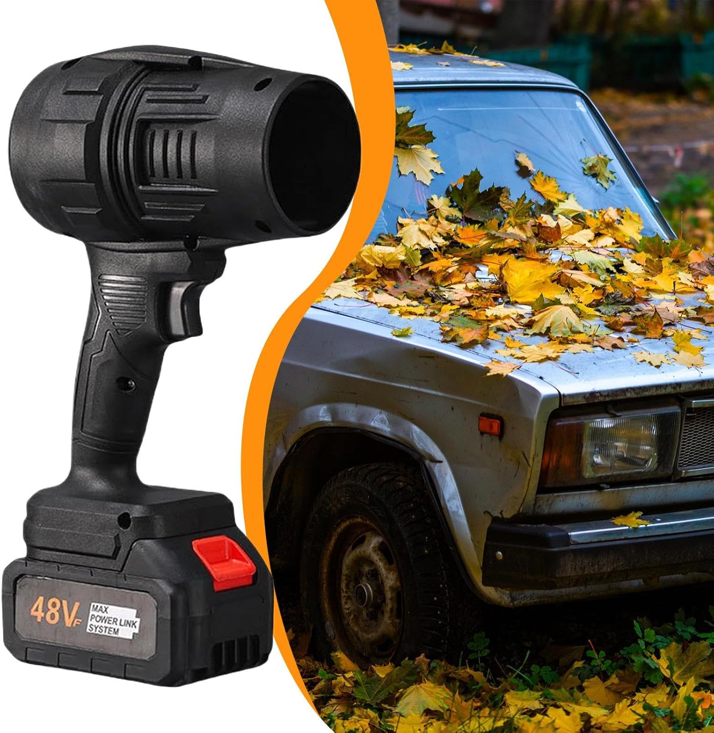 Cordless Blower, Cordless Turbo Leaf Blower, Portable Variable Speed Duster, with Rechargeable Battery, Lightweight, Black, Red, Blue, for Different Tasks